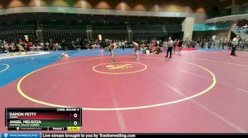 150 lbs Cons. Round 3 - Angel Melgoza, Central Valley (Ceres) vs Damon Fetty, Lowry