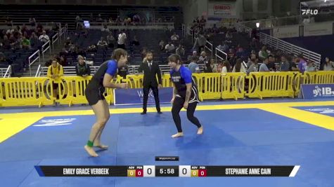 Stephanie Anne Cain vs Emily Grace Verbeek 2025 Pan IBJJF Jiu-Jitsu No-Gi Championship