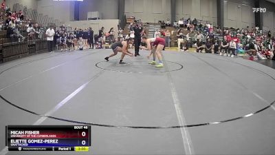 160 lbs Champ. Round 1 - Eliette Gomez-Perez, Unattached vs Micah Fisher, University Of The Cumberlands