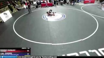 132 lbs Cons. Round 4 - Dominic Marquez, California vs Cael Sanders, Swamp Monsters Wrestling Club