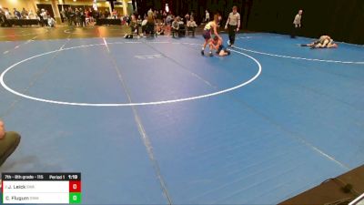 7th - 8th grade - 115 Champ. Round 2 - Cruz Flugum, Iowa vs Joseph Leick, Sebolt Wrestling Academy