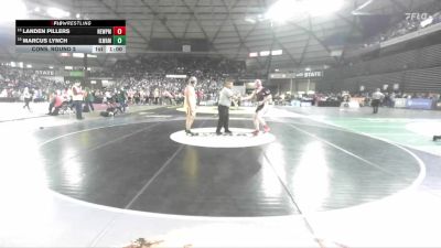 Boys 1B/2B 215 Cons. Round 2 - Marcus Lynch, Ilwaco vs Landen Pillers, Newport