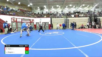 154-161 lbs Consolation Bracket - Jason Rogers, Franklin Central vs Austin Clark, Bedford North Lawrence