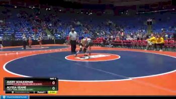 130 lbs Cons. Round 1 - Avery Schlickman, Gibson City (G.C.-Melvin-Sibley) [Coop] vs Alyssa Keane, Tinley Park (Andrew) [Coop]