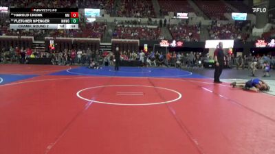 81 lbs Champ. Round 2 - Fletcher Spencer, Malta Mustang Wrestling Club vs Harold Cronk, Mountain Man