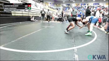 120 lbs Consi Of 8 #2 - Easton McGilbert, Midwest City Bombers Youth Wrestling Club vs Uriah Warfield, Huskey Wrestling Club