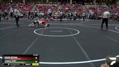 105 lbs Champ. Round 1 - Gavin Roybal, Hugoton Wrestling Club vs Steele Fury, South Central Punisher Wrestli