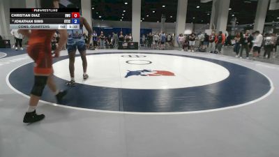 87 kg Cons. Quarters - Christian Diaz, Delta Wrestling Club vs Jonathan Sims, Beat The Streets Cleveland