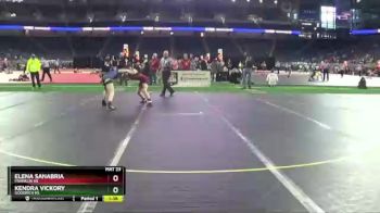 Girls - 115 lbs Champ. Round 1 - Elena Sanabria, Franklin HS vs Kendra Vickory, Goodrich HS