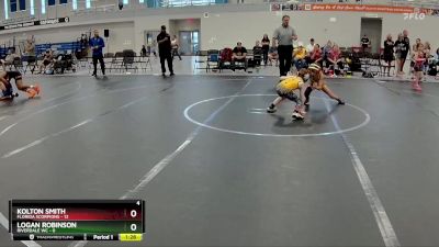 56 lbs Round 3 (6 Team) - Kolton Smith, Florida Scorpions vs Logan Robinson, Riverdale WC