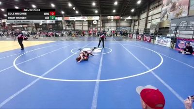 60 lbs Cons. Round 2 - Ryatt Hansen, Cobbler Kids Wrestling vs Cole Mischke, Dakota Boyz Wrestling Club