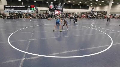106 lbs Cons. Quarters - Caden Roe, Berge Elite Wrestling Academy vs Amir Newman-Winfrey, Sebolt Wrestling Academy