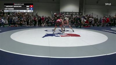 92 lbs Champ. Round 1 - Anthony Bruscino, Wyoming Seminary College Preparatory High School Wrestling vs Coy Raines, New York
