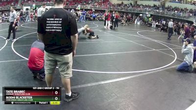 70 lbs Champ. Round 2 - Tate Brabec, Cavalry Wrestling Club vs Bodhi Blacketer, Concordia Wrestling Club