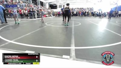 120 lbs Quarterfinal - Kaicen Akpan, Wichita Training Center vs Camden Musil, Cougar Kids Wrestling Club