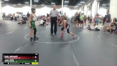 96 lbs Round 5 (6 Team) - Jake Pepe, Buxton Squeeze vs Kael Gephart, Quaker Nation Black