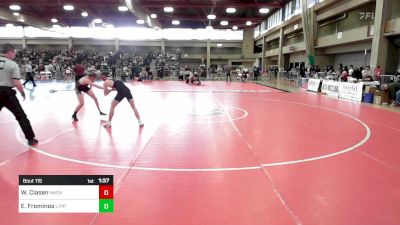 132 lbs Quarterfinal - William Clasen, Northern Highlands vs Elad Frominos, Leonia/Palisades Park