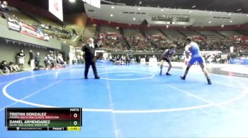 157 lbs Champ. Round 2 - Daniel Armendarez, Selma High School Wrestling vs Tristan Gonzalez, Madera South High School Wrestling