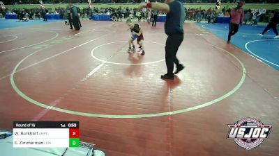 52 lbs Round Of 16 - Wade Burkhart, Amped Wrestling Club vs Ezra Zimmerman, Lions Wrestling Academy