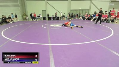 100 lbs Placement Matches (8 Team) - Bobby Lima, Oklahoma Blue vs Niko Selianitis, California Blue