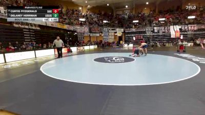 157 lbs Champ. Round 1 - Curtis Fitzgerald, Sabetha Hs vs Delaney Herrman, Leon-Bluestem Hs