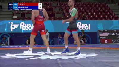 57 kg 1/2 Final - Jore Volk, United States vs Luka Gvinjilia, Georgia