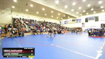 138 lbs Cons. Round 3 - Lazaro Johnson, Santa Monica High School Wrest vs Wesley Rappelhofer, Portola High School Wrestling