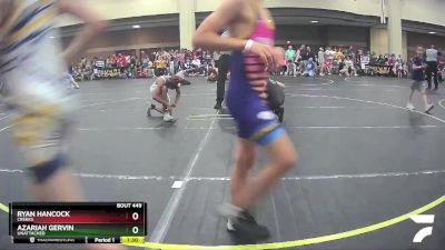 96 lbs Cons. Semi - Ryan Hancock, Creeks vs Azariah Gervin, Unattached