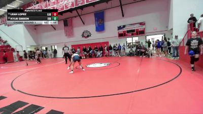 JH 110 lbs Champ. Round 1 - Leah Lopez, EL RENO vs Kylie Gibson, EISENHOWER