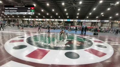 165 lbs Quarterfinal - Riley Dighton, Belle Fourche Wrestling Club vs Trey Bazaldua, Stillwater Wrestling Club