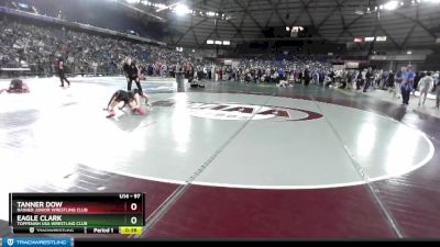 97 lbs Champ. Round 2 - Eagle Clark, Toppenish USA Wrestling Club vs Tanner Dow, Rainier Junior Wrestling Club