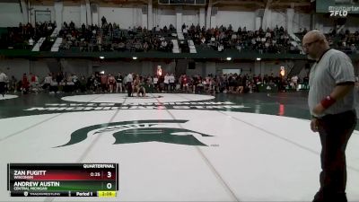 133 lbs Quarterfinal - Andrew Austin, Central Michigan vs Zan Fugitt, Wisconsin