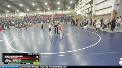 67 lbs Cons. Round 3 - Alexander Flores, Olympus Wrestling vs Logan McKay Jr., All In Wrestling Academy