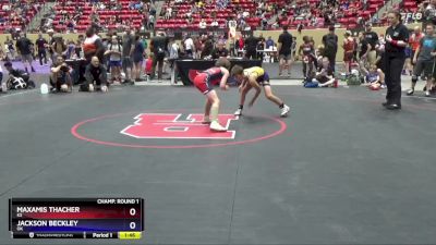 82 lbs Champ. Round 1 - Maxamis Thacher, KS vs Jackson Beckley, OK