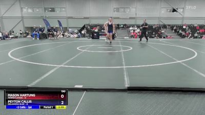 190 lbs Round 2 (8 Team) - Mason Hartung, Pennsylvania vs Peyton Callis, Oklahoma Blue