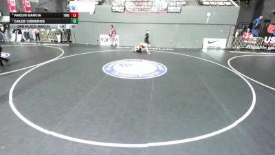 126 lbs 3rd Place Match - Kaelib Garcia, Temecula Valley High School Wrestling vs Caleb Cisneros