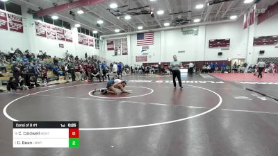 150 lbs Consi Of 8 #1 - Caleef Caldwell, Montville vs David Bean, Lyman Mem/Windham Tech