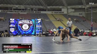 94 lbs 1st Place Match - Tyler Sweet, California vs Brand`n Edstrom, Team Idaho Wrestling Club