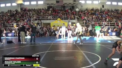 100 lbs Quarterfinal - Roxann Walker, Madison-Plains vs Savannah Chapman, Westfall