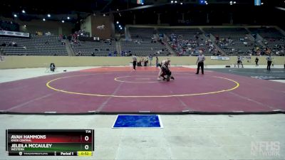 114 lbs Cons. Round 1 - Avah Hammons, Knox Central vs JeLeila McCauley, Western