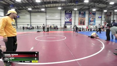 130 lbs Rd# 10- 4:00pm Saturday Final Pool - Daniel Roman, Scorpions vs Colt Sipes, PA Blue