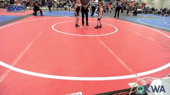 52 lbs Consi Of 8 #1 - Wyatt Pugh, Viking Wrestling Club vs Tobias Daniels, Checotah Matcats