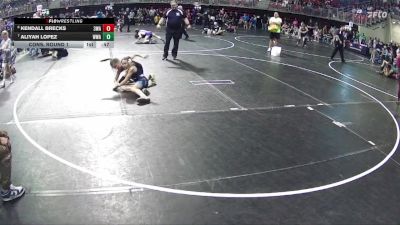 89 lbs Cons. Round 1 - Kendall Brecks, 308 Wrestling Academy vs Aliyah Lopez, Warrior Wrestling Academy