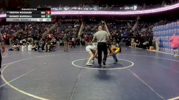 3A 132 lbs Cons. Round 3 - Triston Woodard, East Wake High School vs Gunner Marshall, East Henderson High School