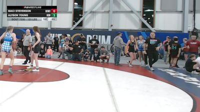 120 lbs Cons. Sub-semis - Maci Stevenson, Okanogan Underground Wrestling Club vs Alyson Young, NW Spartans Wrestling
