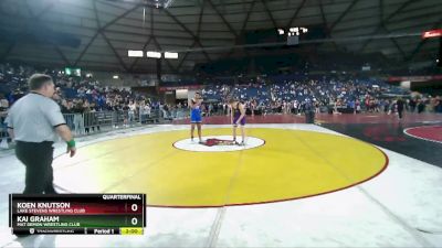 165 lbs Quarterfinal - Kai Graham, Mat Demon Wrestling Club vs Koen Knutson, Lake Stevens Wrestling Club