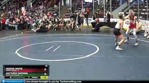 85 lbs Semis & 1st Wrestleback (8 Team) - Jaxson White, Lowell White vs Matthew Watkins, Brighton Orange