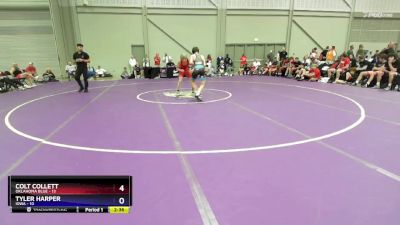 120 lbs Round 3 (8 Team) - Colt Collett, Oklahoma Blue vs Tyler Harper, Iowa