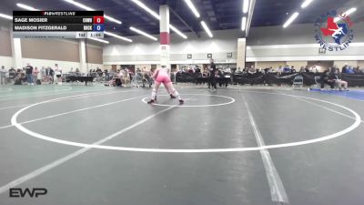140 lbs Quarterfinal - Sage Mosier, Cowboy/Cowgirl Wrestling Club vs Madison Fitzgerald, Rockwall Training Center