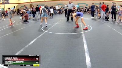 96 lbs Cons. Round 3 - Warren Alderman, StrayDawgs vs Harold Dahl, Williamsburg Wrestling Club